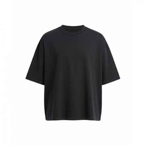 240 Boxy Cropped Tee Black