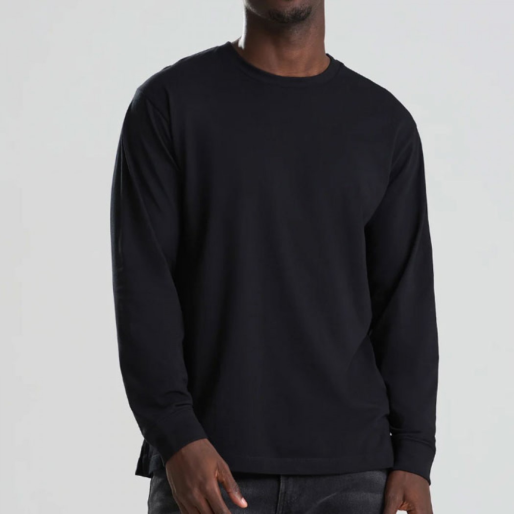 AWDis 180 Long Sleeve Tee Solid Charcoal