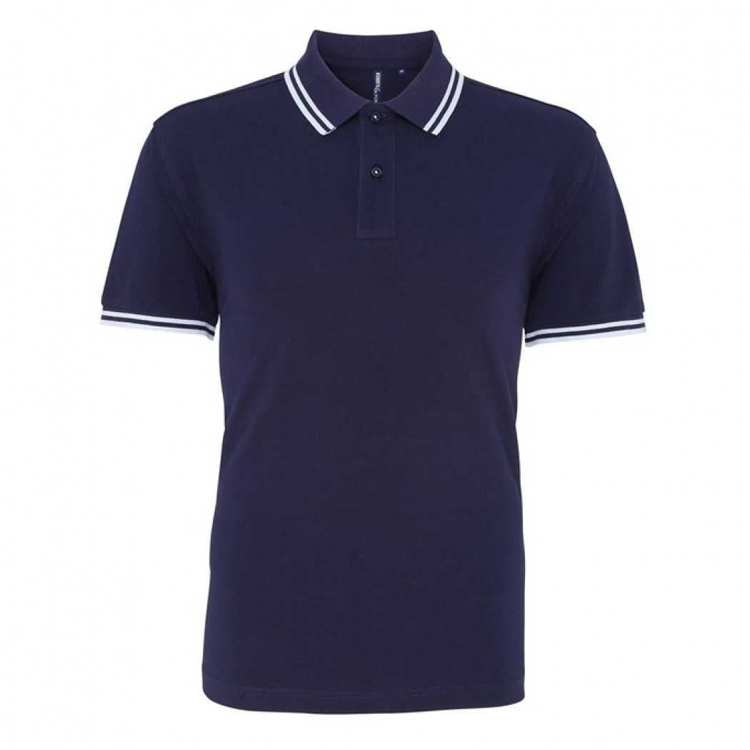 Men's Classic Fit Tipped Polo Navy/White