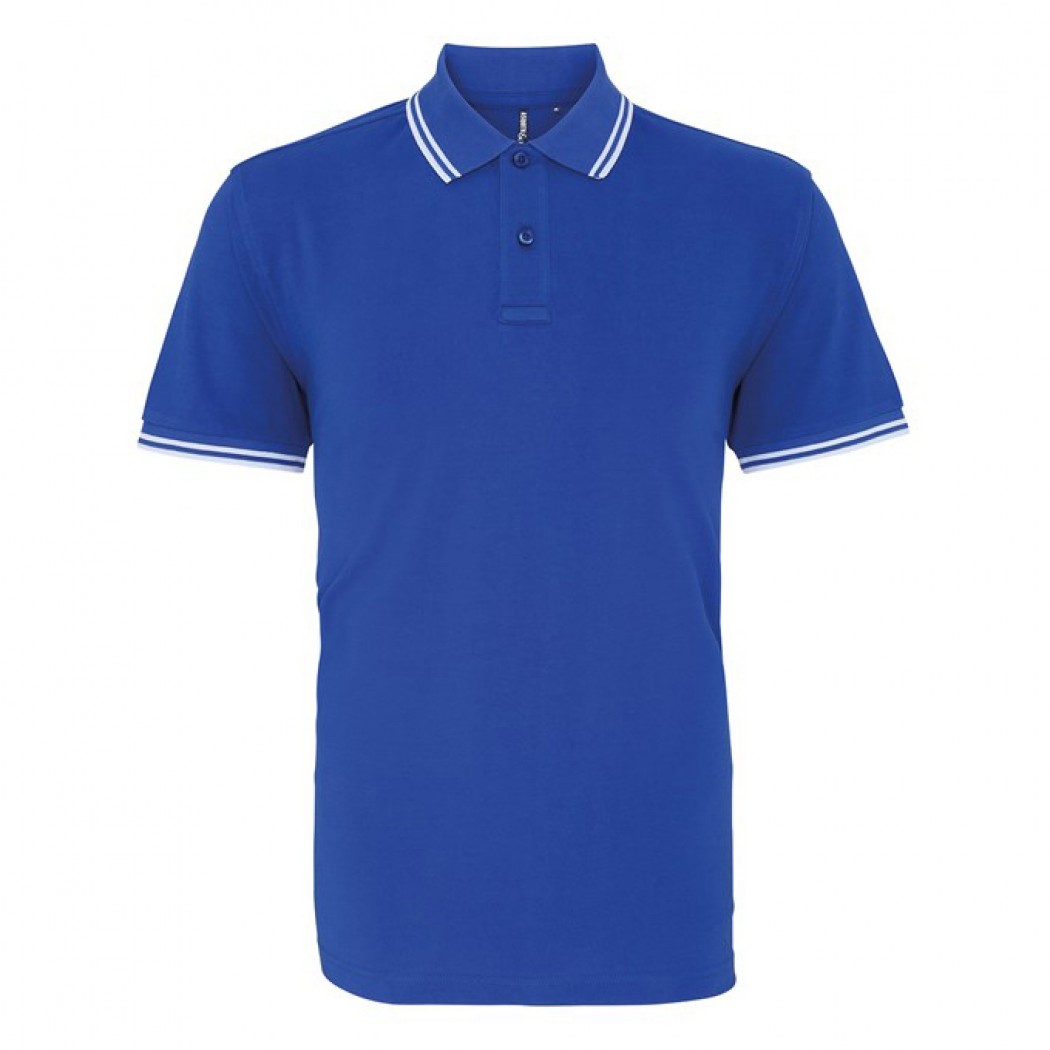 Men's Classic Fit Tipped Polo Royal/White