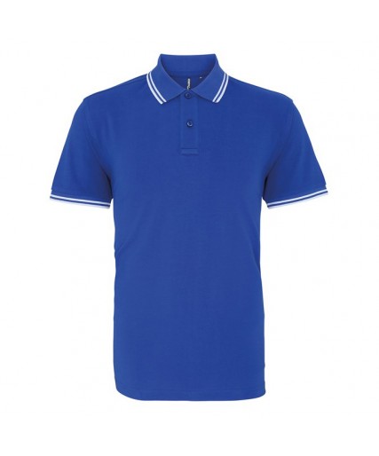 Men's Classic Fit Tipped Polo Royal/White