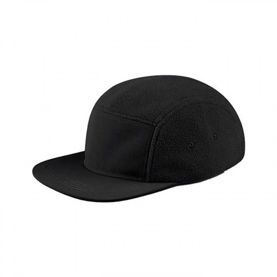 Recycled Fleece Outdoor Camper Cap Black