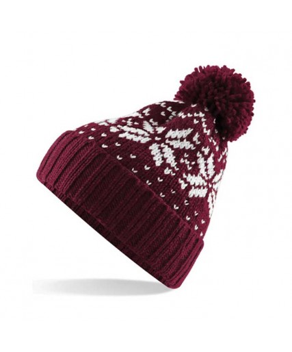 Fair Isle Snowstar® Beanie Burgundy