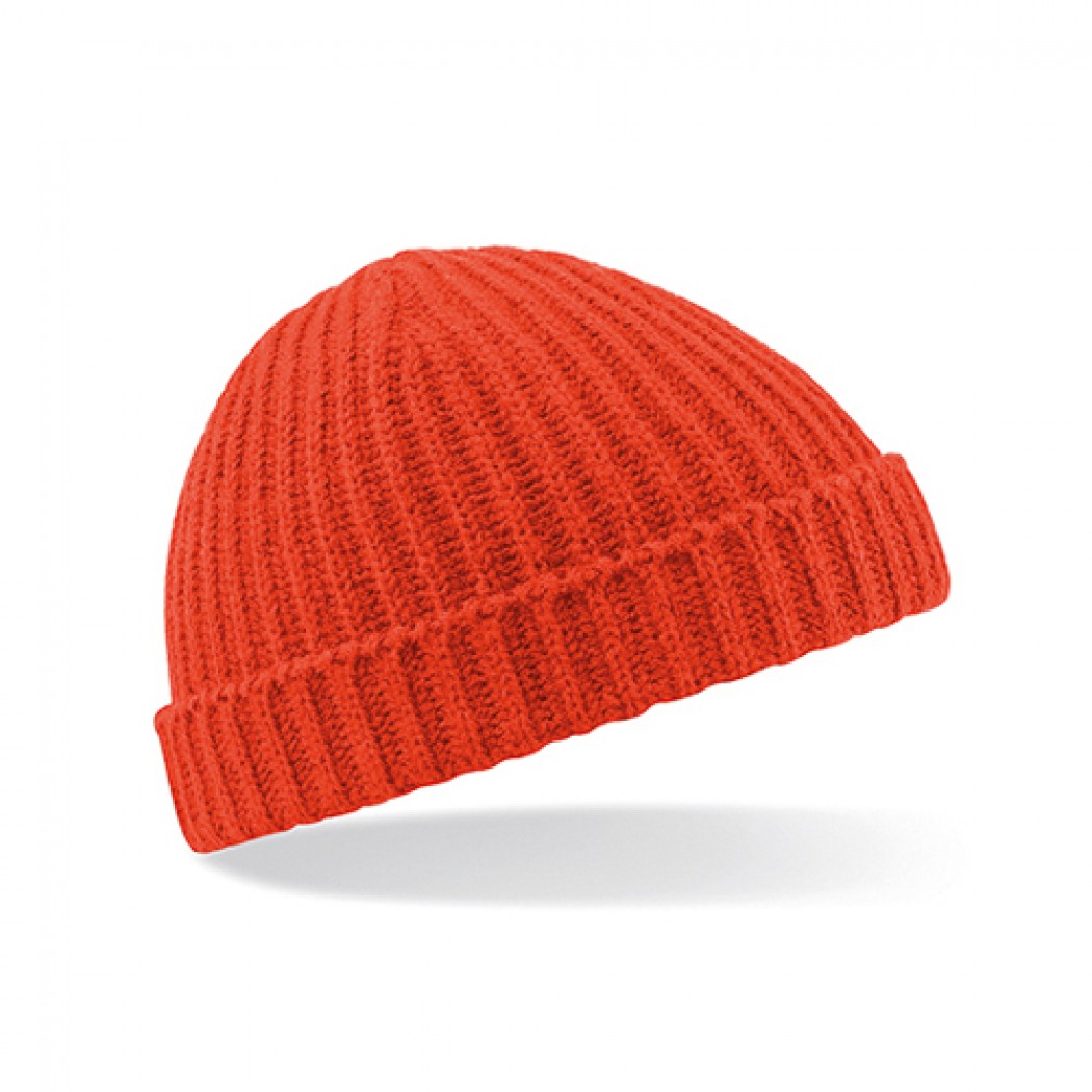 Trawler Ribbed Beanie Red