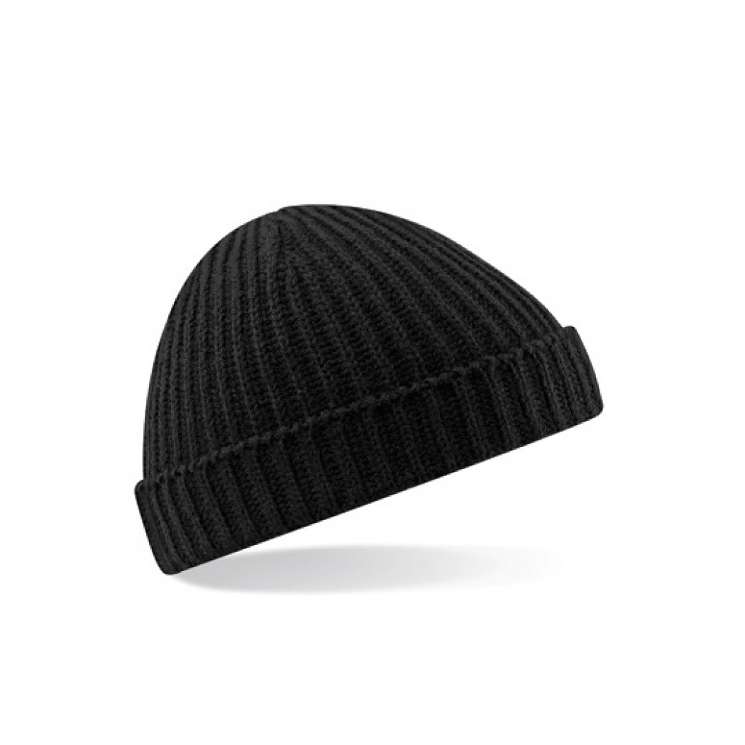 Trawler Ribbed Beanie Black