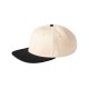 Contrast Flat Peak 6 Panel Cap Natural/Black