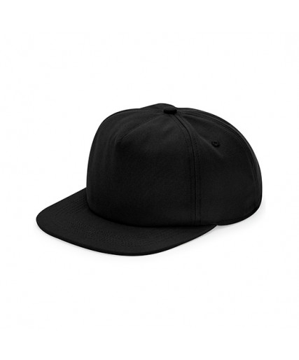 Organic Cotton Unstructured 5 Panel Cap Black