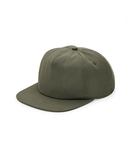 Organic Cotton Unstructured 5 Panel Cap Olive Green