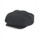 Melton Wool Baker Boy Cap Charcoal Marl Melton Wool Baker Boy Cap Charcoal Marl