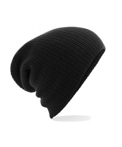 Heavy Gauge Slouch Beanie Black