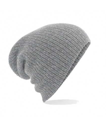 Heavy Gauge Slouch Beanie Heather Grey