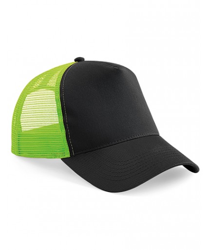 Trucker Snapback Cap Black/Lime Green