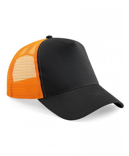 Trucker Snapback Cap Black/Orange