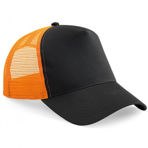 Trucker Snapback Cap Black/Orange