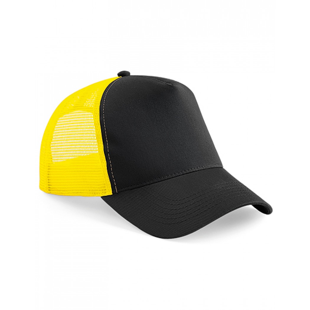 Trucker Snapback Cap Black/Yellow