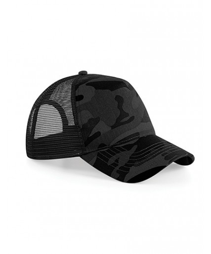 Custom Camo Trucker Snapback Hat  Dark Camo Custom Camo Trucker Snapback Hat  Dark Camo