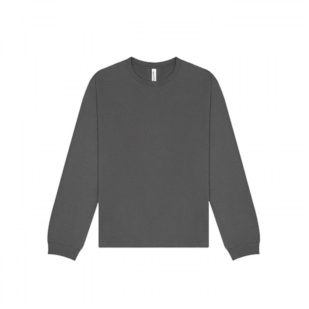 Unisex Heavyweight Long Sleeve Tee Asphalt