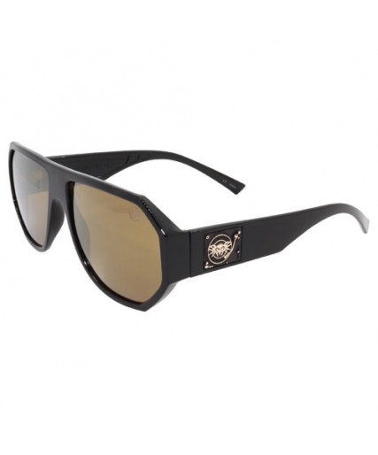 Black Flys Mix Master Fly - Mix Master Mike Collab Shiny Black / Gold Mirror Lens Black Flys Mix Master Fly - Mix Master Mike Collab Shiny Black / Gold Mirror Lens