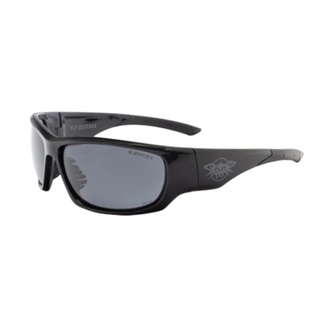 Fly Defense / Z87+ Safety Glass Matt Black / Smoke Lens