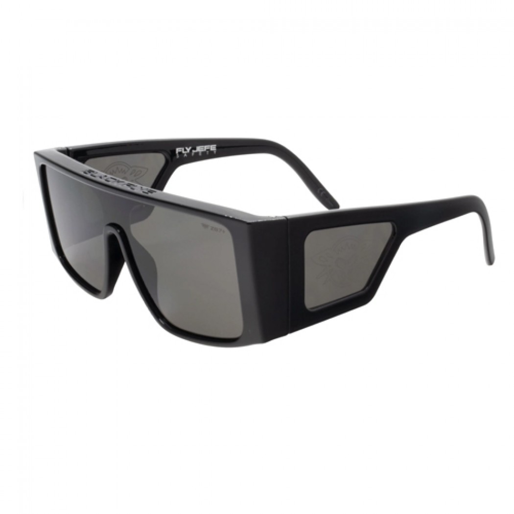 Fly Jefe Z87 + Safety Glass Shine Black/Smoke Lens
