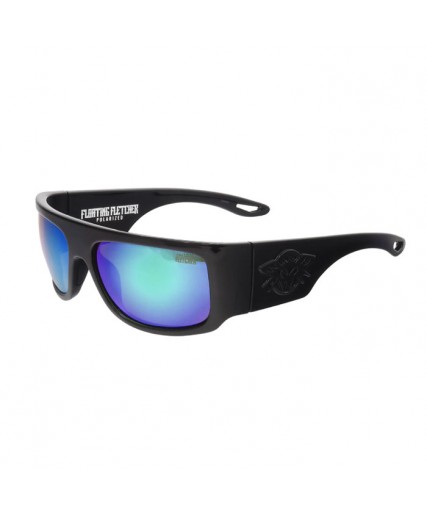 Floating Fletcher Shiny Black / Blue Mirror Polarized Lens Floating Fletcher Shiny Black / Blue Mirror Polarized Lens