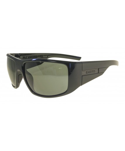Black Flys Fly Mission Shiny Black w/ Smoke Polarized Lens