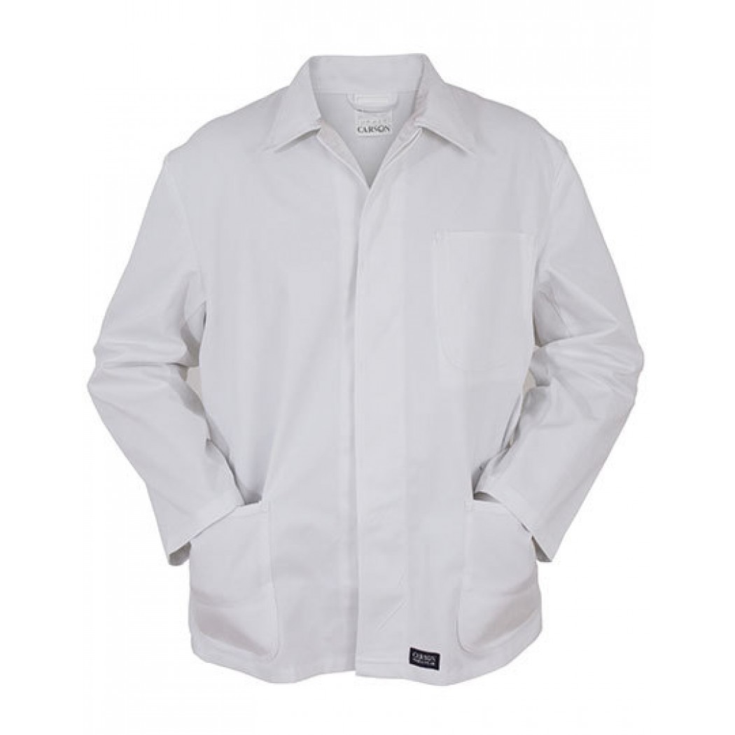 Classic White Long Work Jacket 