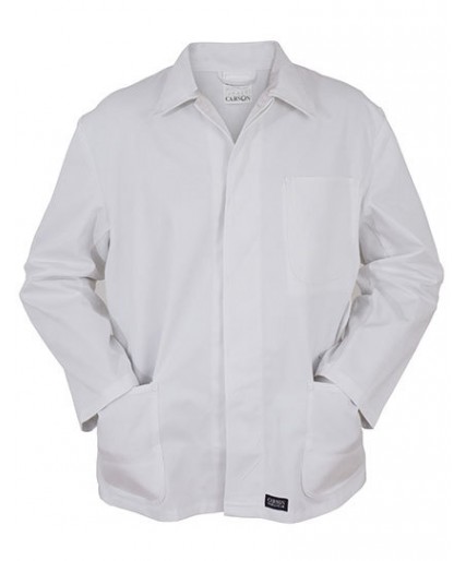 Classic White Long Work Jacket  Classic White Long Work Jacket
