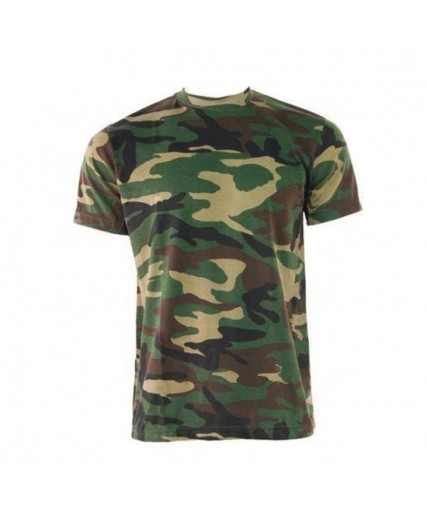Camo Mens T-Shirt Woodland Camo Mens T-Shirt Woodland
