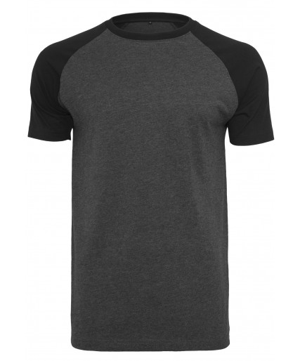 Raglan Contrast Tee Charcoal/Black