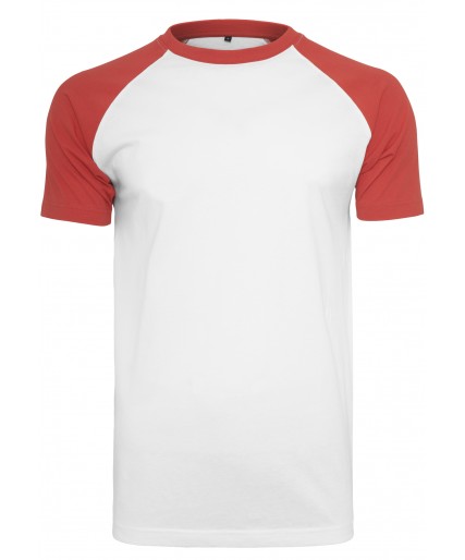Raglan Contrast Tee White/Red Raglan Contrast Tee White/Red