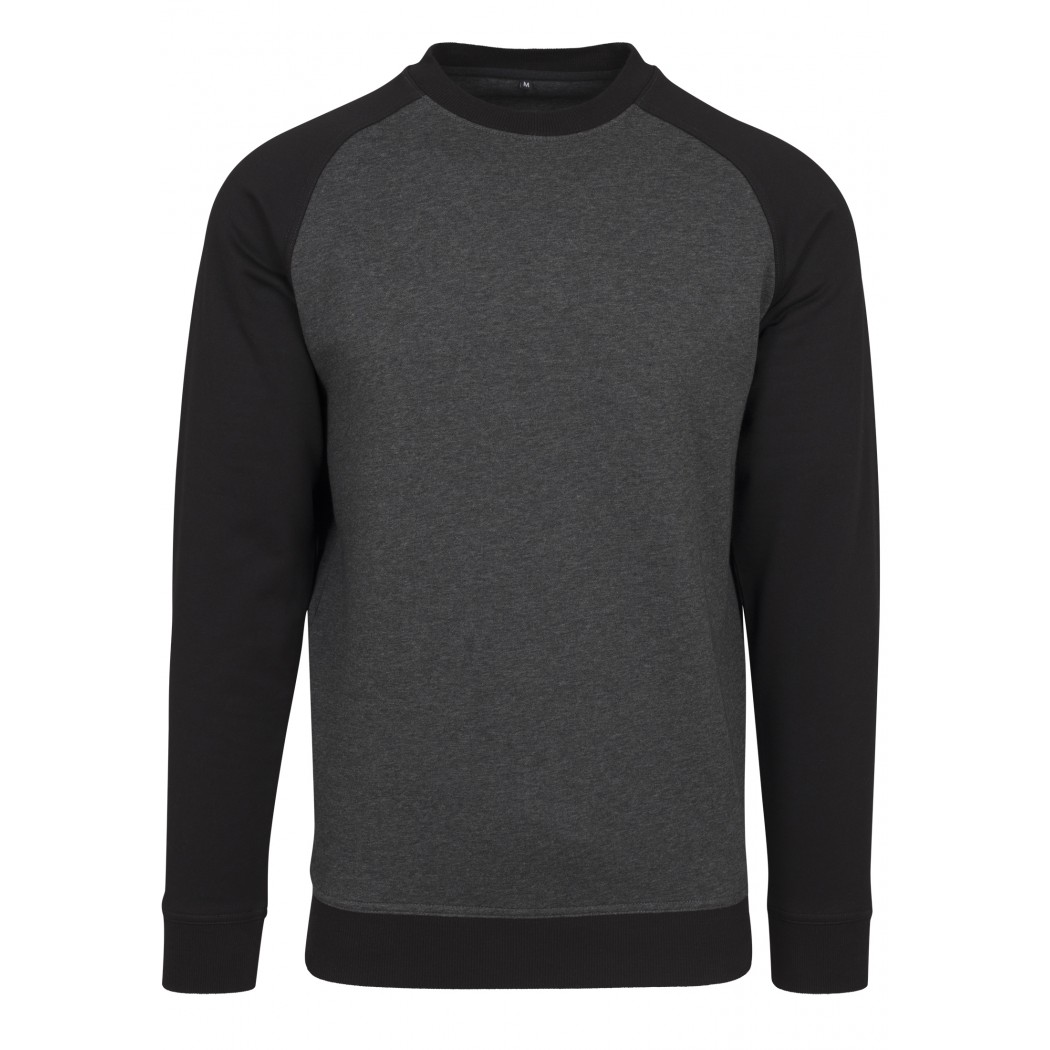 Raglan Crewneck Charoal/Black