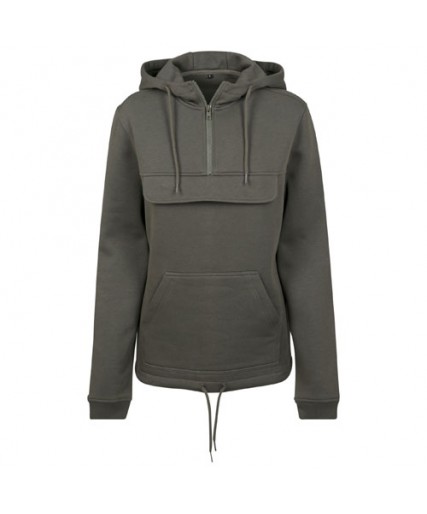 Ladies Sweat Pull Over Hoody Olive Ladies Sweat Pull Over Hoody Olive