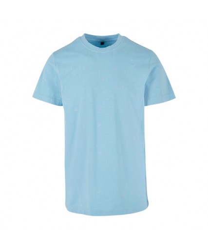 Acid Washed Round Neck Tee Balticblue