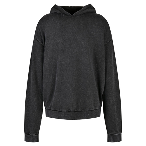 Acid Washed Oversize Hoody Black