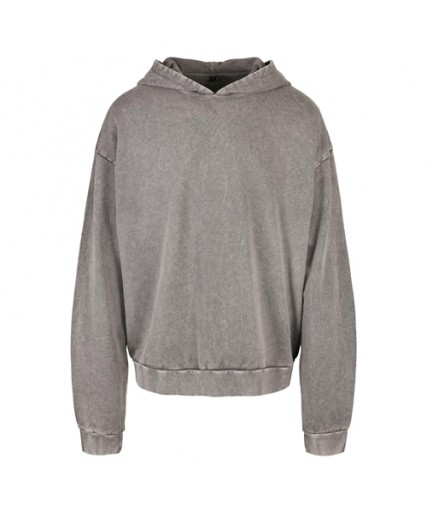 Acid Washed Oversize Hoody Asphalt