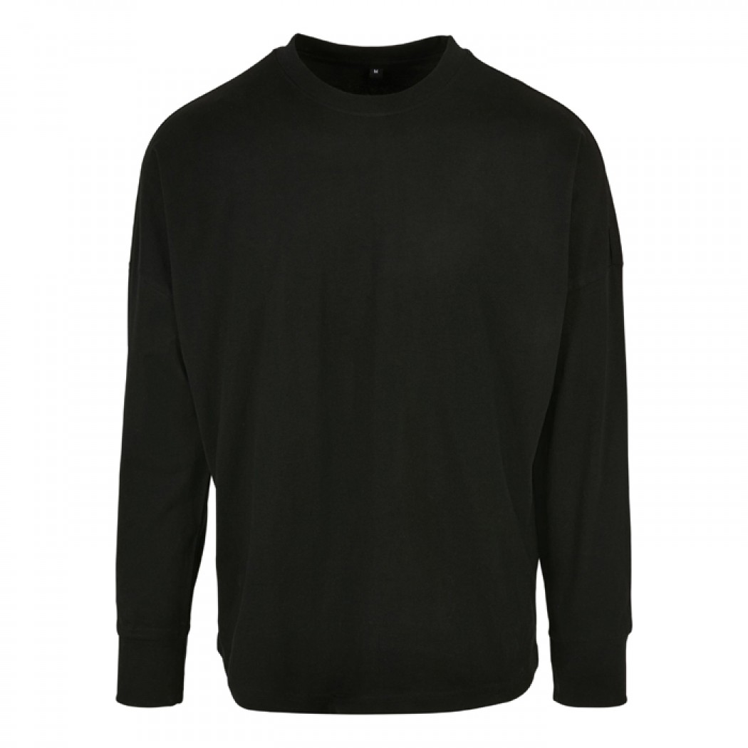 Oversized Cut On Sleeve Longsleeve Black Oversized Cut On Sleeve Longsleeve Black