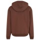 Fluffy Zip Hoody Chocolate Brown