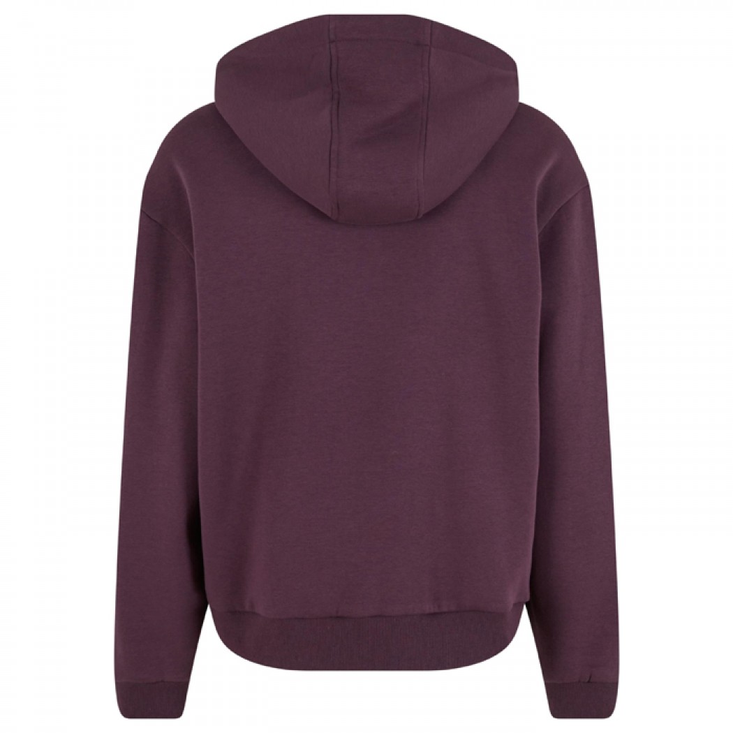 Fluffy Zip Hoody Plum Purple