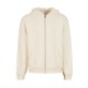 Fluffy Zip Hoody White Sand