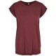 Ladies Organic Extended Shoulder Tee Cherry