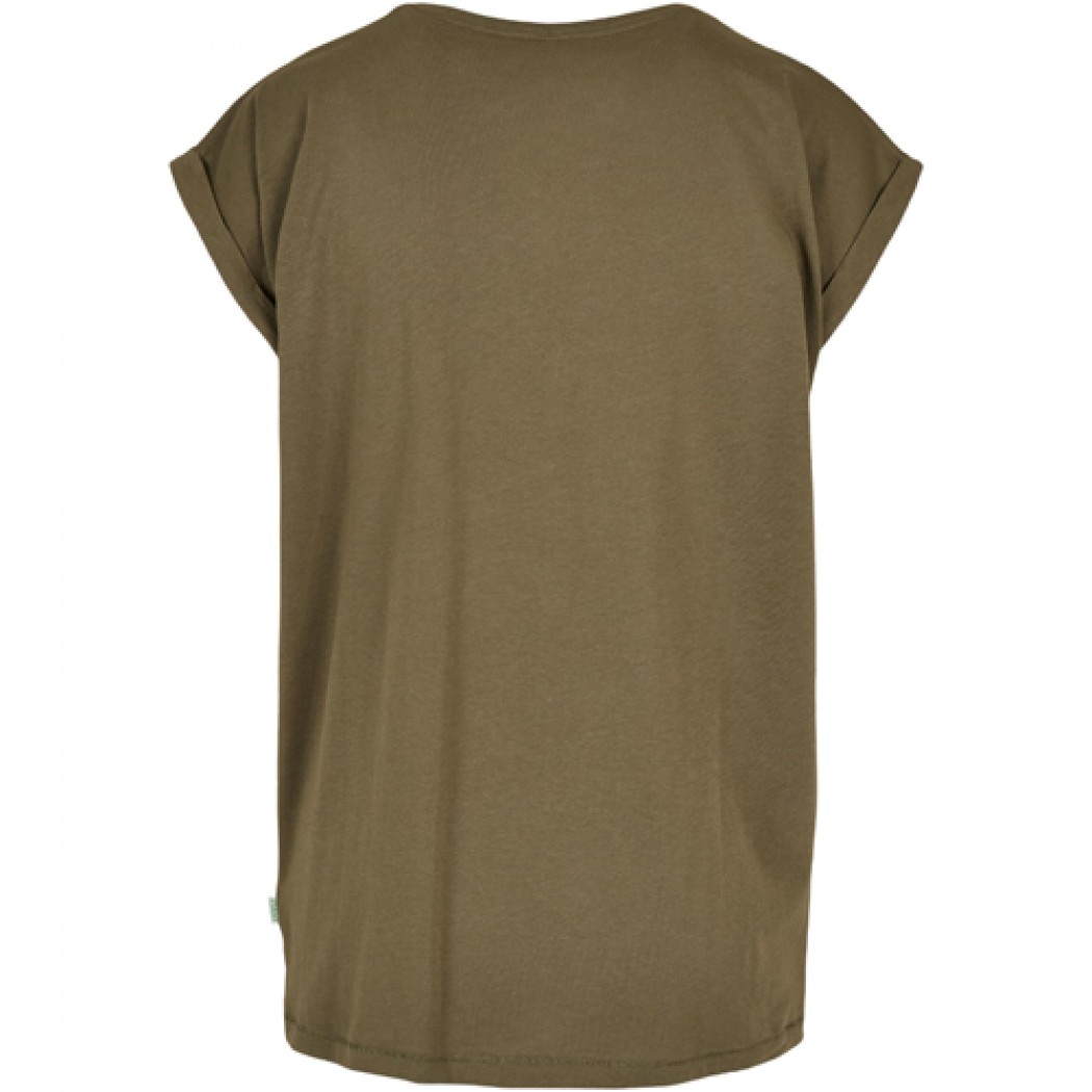 Ladies Organic Extended Shoulder Tee Olive