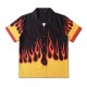 Mens Flame Fitted Shirt Black Mens Flame Fitted Shirt Black