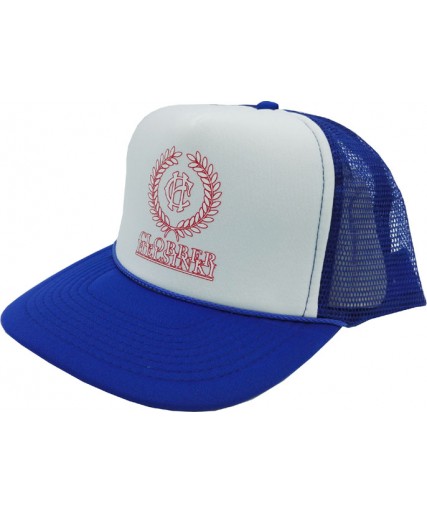 Clobber Helsinki Laurus Logo Trucker Cap Royal/White