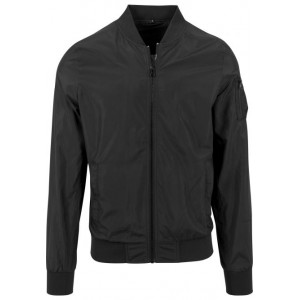 Nylon Bomber Jacket Black