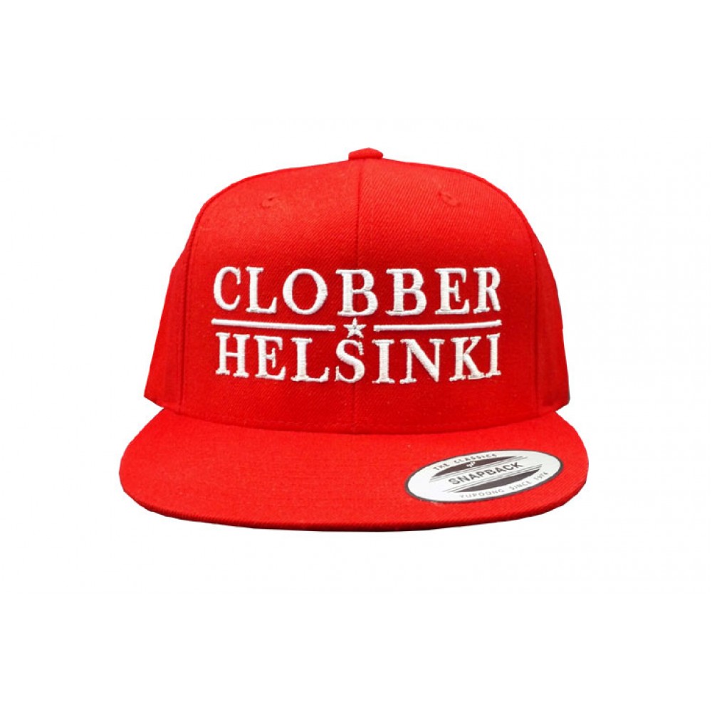 Clobber Helsinki Lone Star Snapback Cap Red