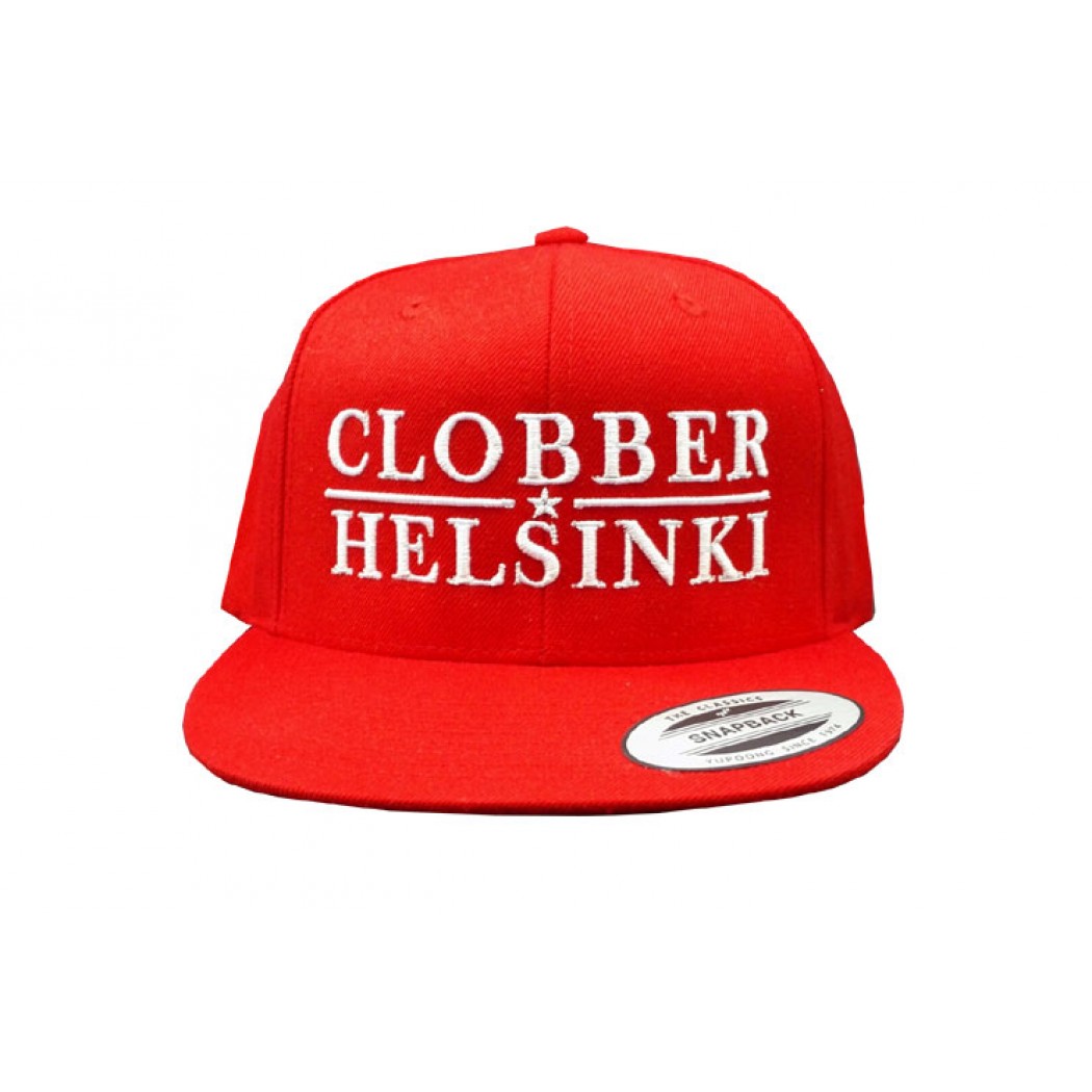 Clobber Helsinki Lone Star Snapback Cap Red