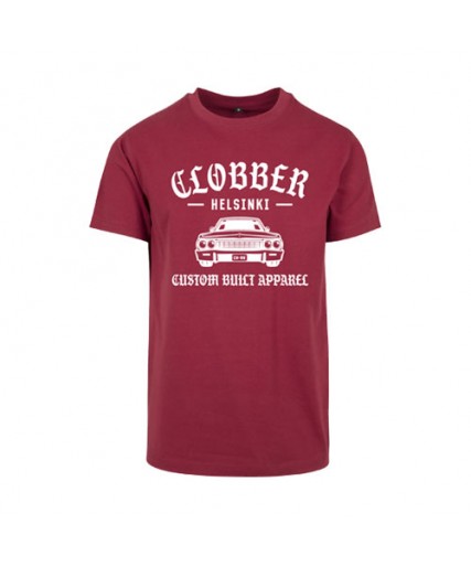 Clobber Helsinki Custom Built Mens Fitted Tee Maroon Clobber Helsinki Custom Built Mens Fitted Tee Maroon
