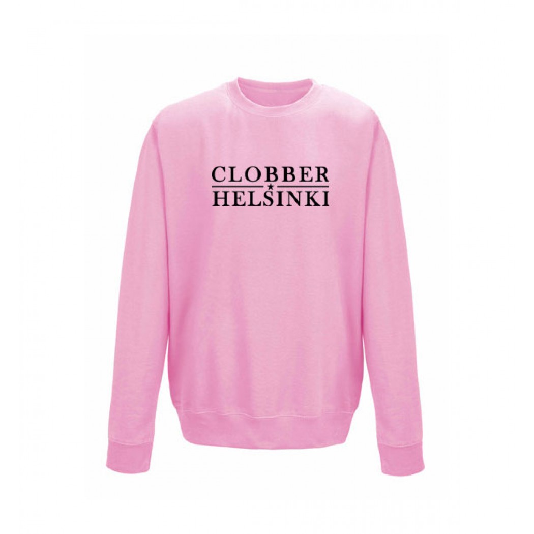 Clobber Helsinki Star Mens Premium Sweatshirt Baby Pink
