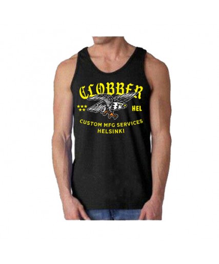 Clobber Helsinki Custom MFG Servise Tank Black Clobber Helsinki Custom MFG Servise Tank Black